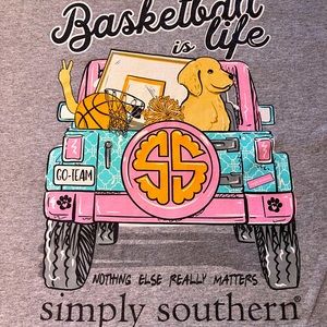 Youth Large SIMPLY SOUTHERN Basketball Tee